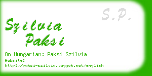 szilvia paksi business card